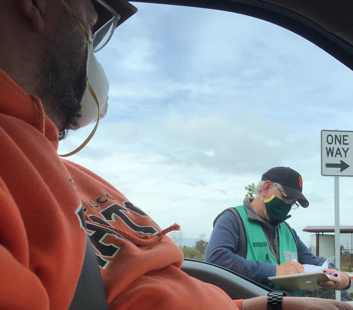 Huffman checks in for COVID-19 test