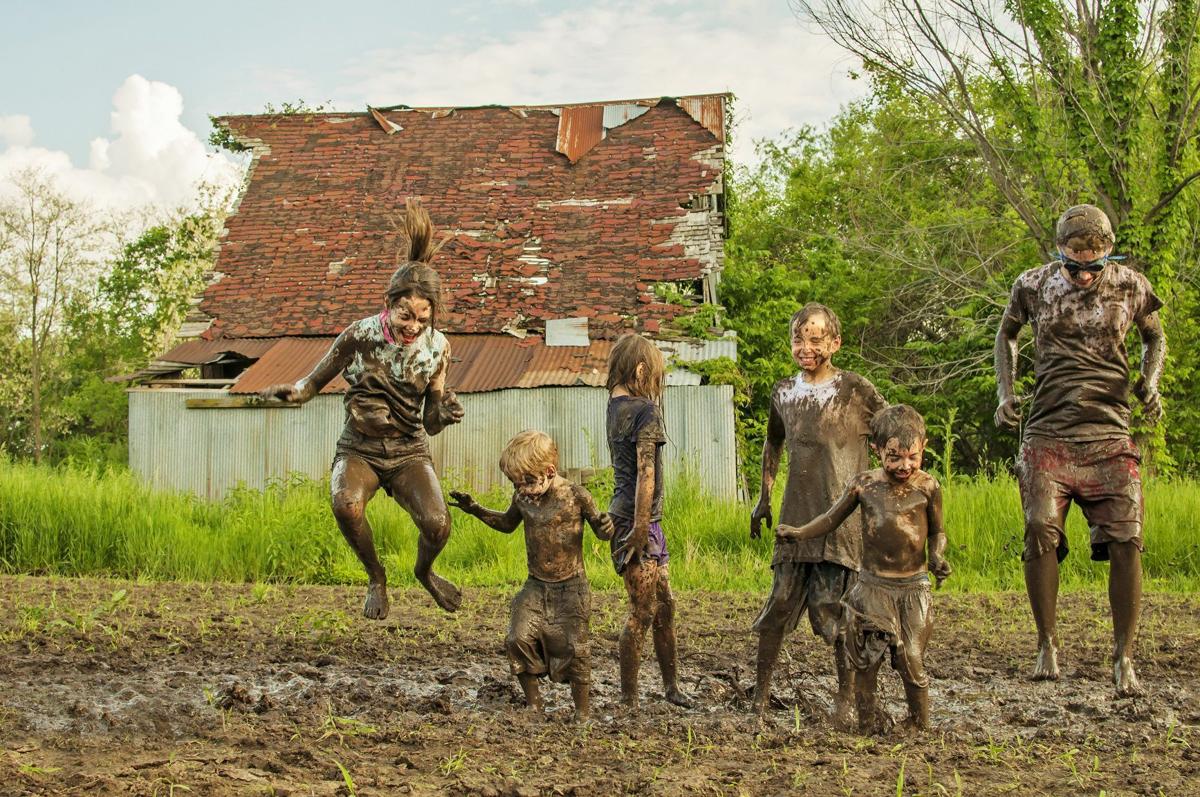Kids in mud