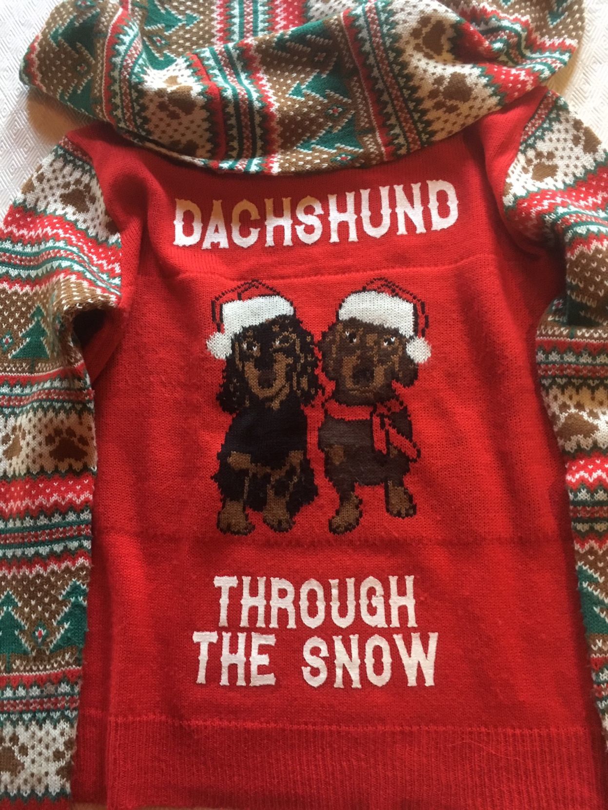 wiener dog ugly christmas sweater