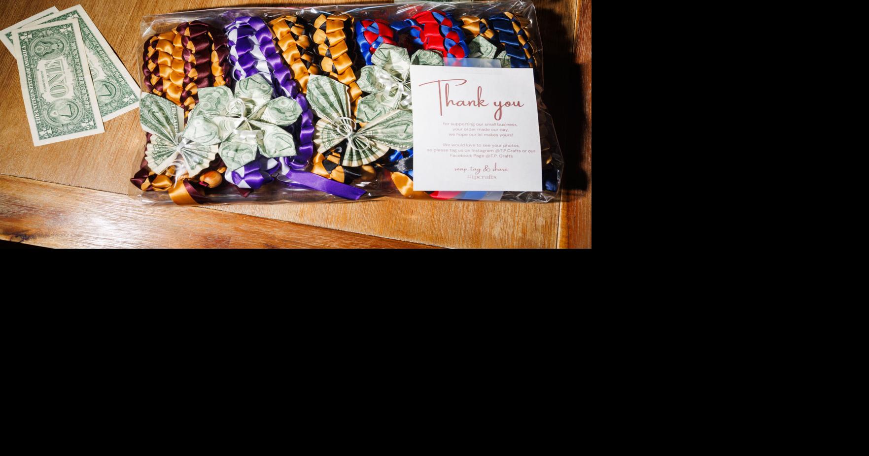 Photos: Napa teen makes custom leis, with cash, for graduation ...