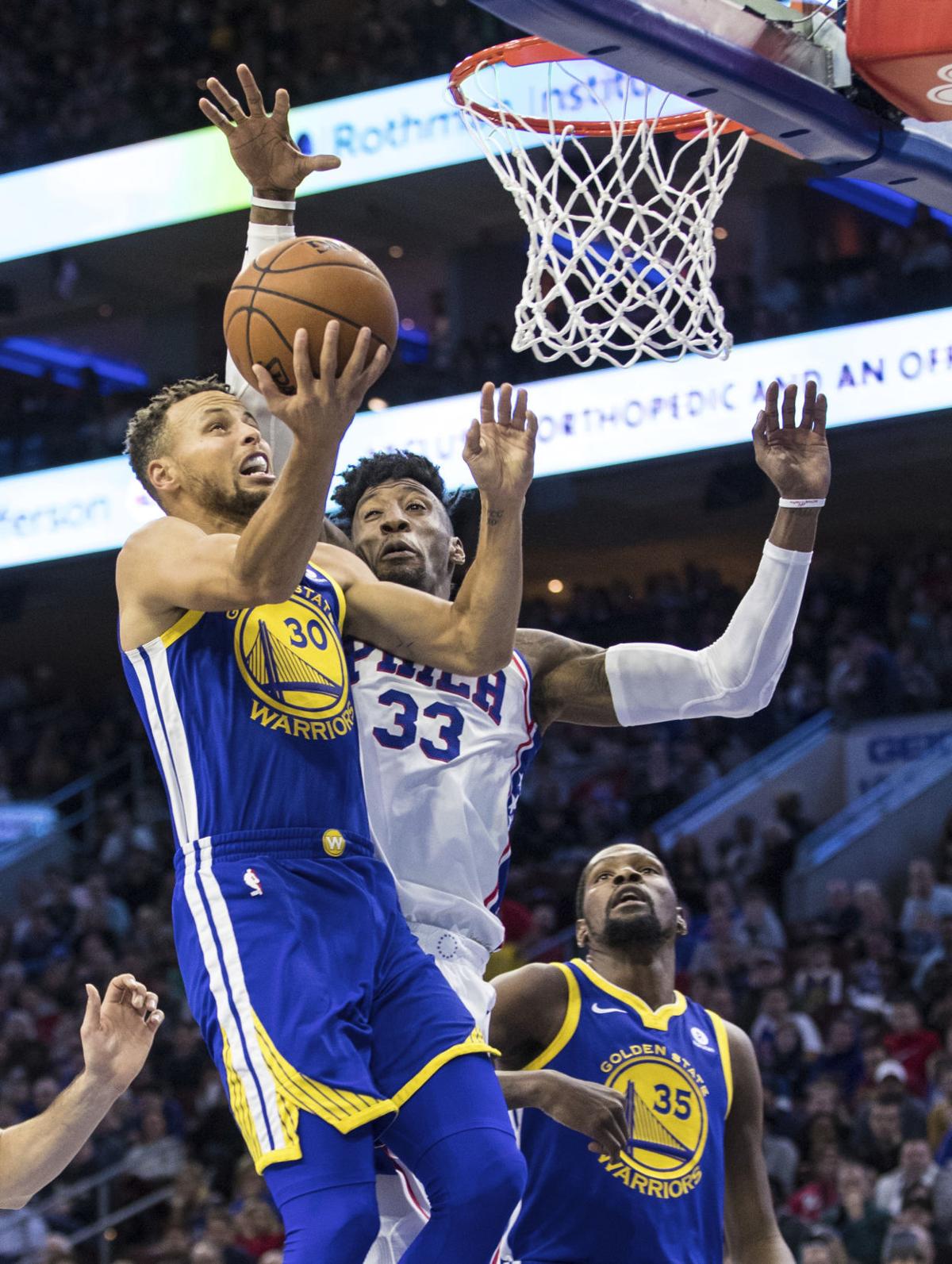 Resultado de imagen de warriors 124-116 sixers