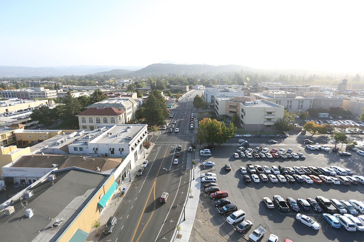 Downtown Napa overhead