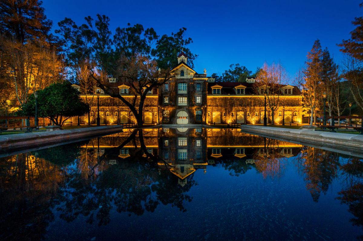Inglenook Chateau at night