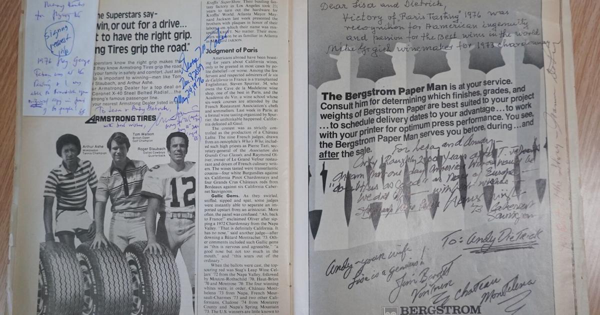 Signed magazine covering 1976 Judgment of Paris donated to Napa Valley Wine Library