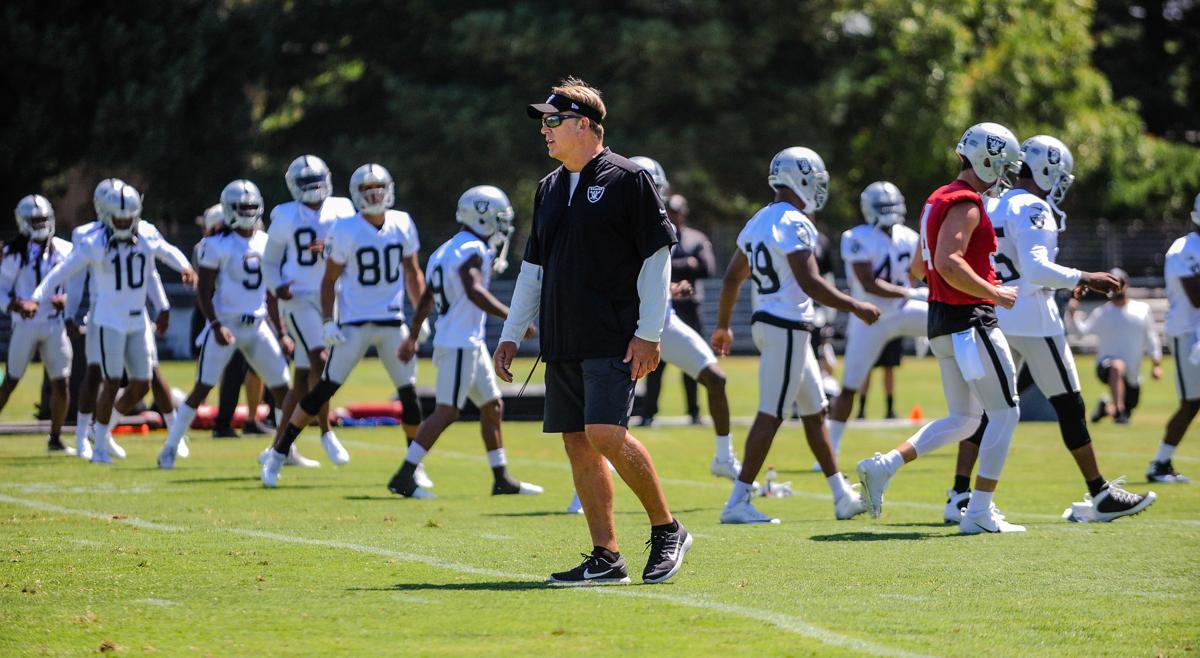 Raiders open training camp in front of alumni in Napa College and