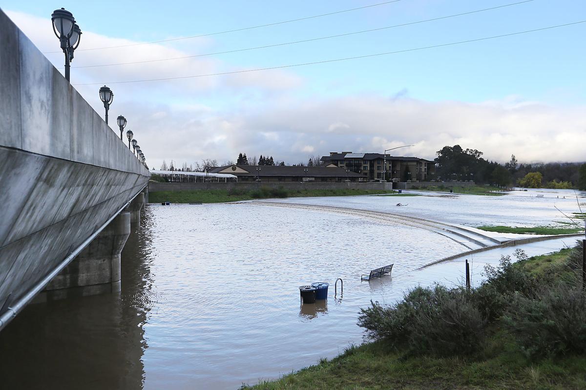 Napa River flows into flood bypass as storm gives Napa Valley its final