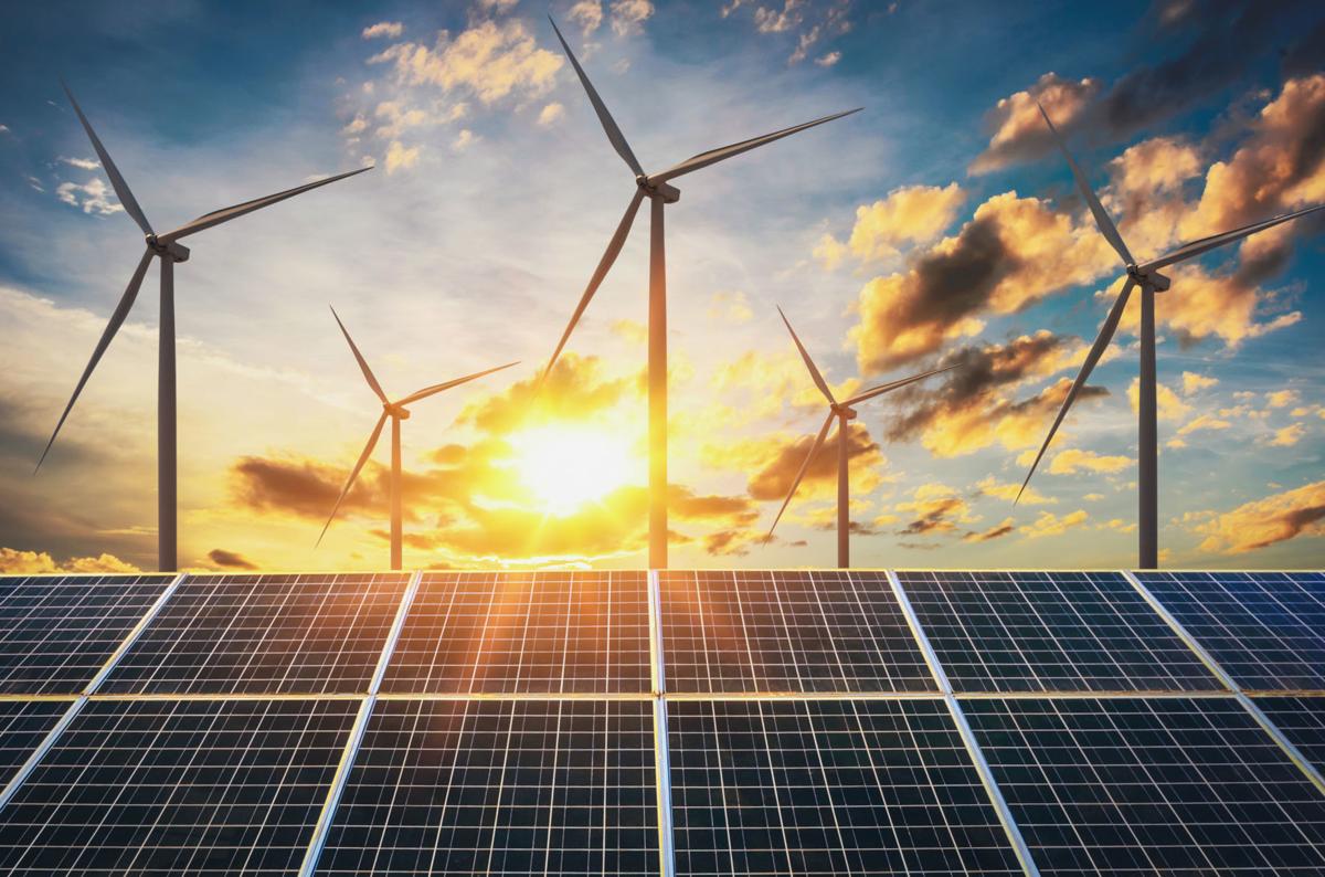 wind turbine with solar panels