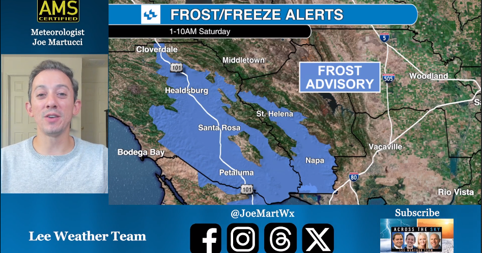 Frost Advisory and Increased Fire Risk in Napa Valley | Weather ...