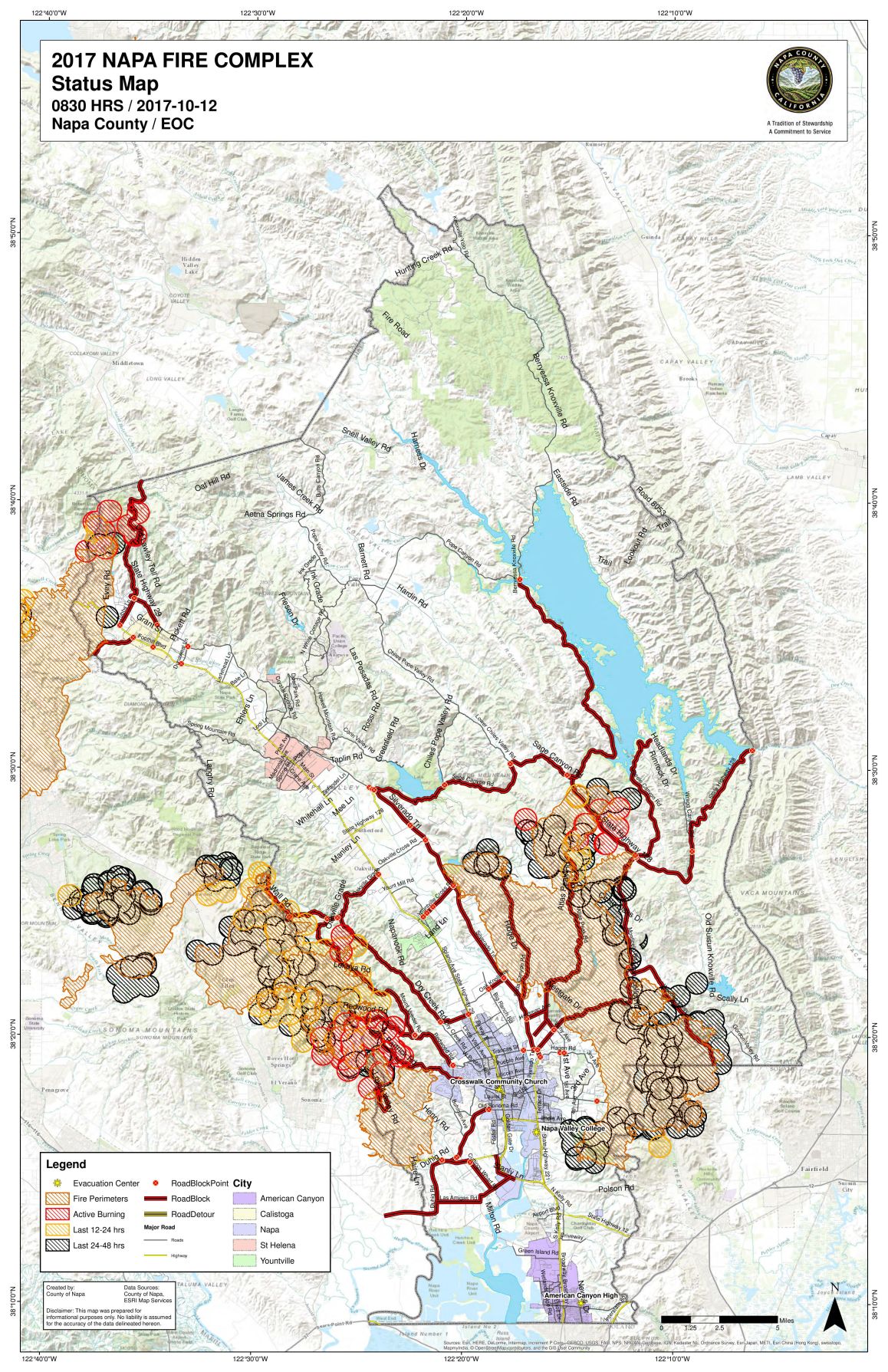 napa county cal fire map
