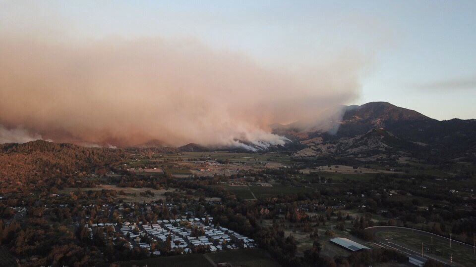 Smoke over Calistoga