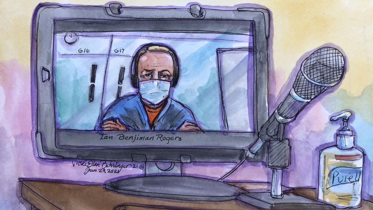 Ian Rogers, courtroom sketch bail1