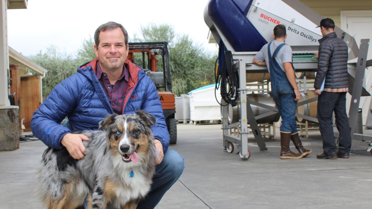 Aron Weinkauf and his dog