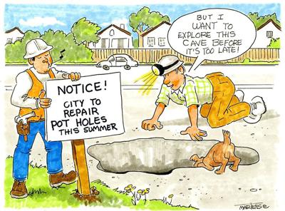 Cartoon comment by Joan Martens