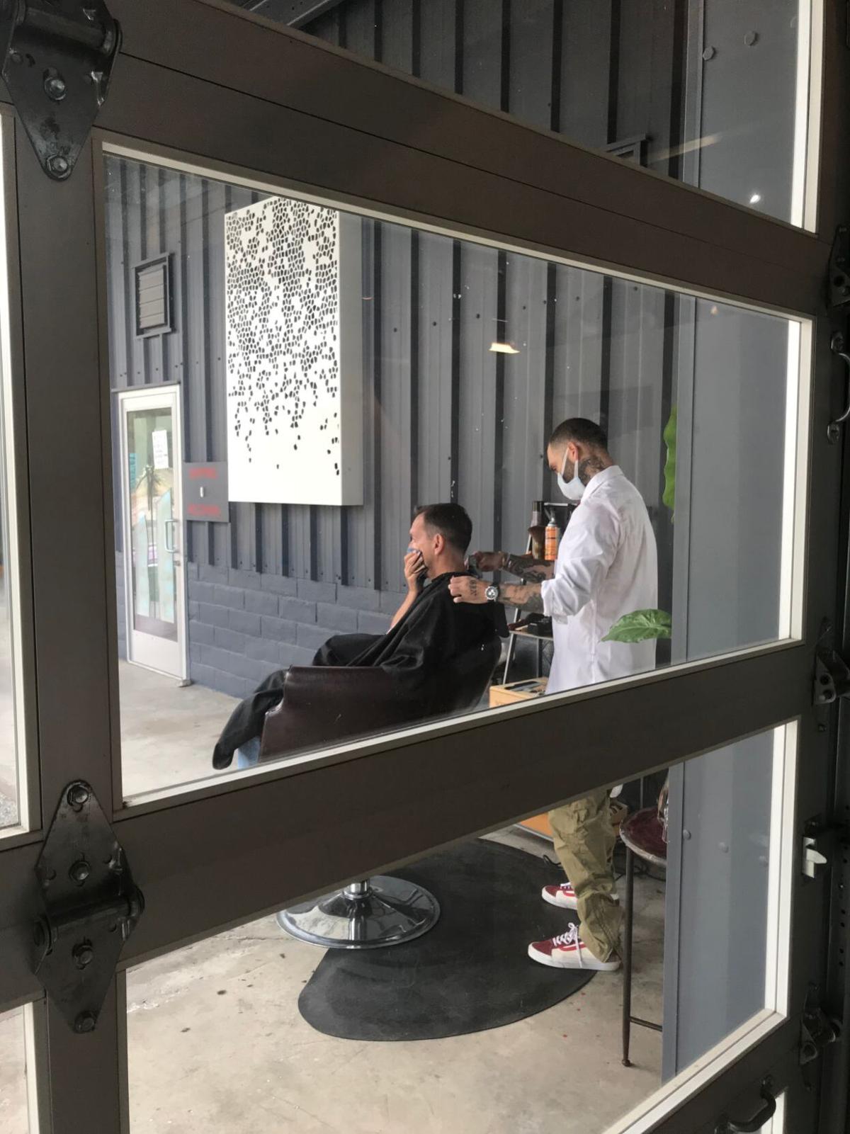 Barber sets up shop at Gordon Huether art studio