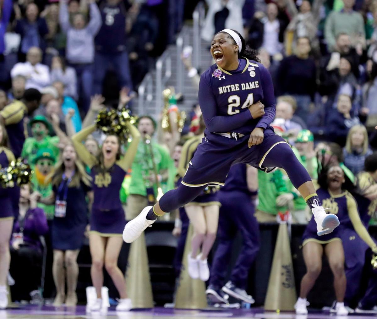 Notre Dame women beat UConn on lastsecond shot in overtime College and Professional Sports