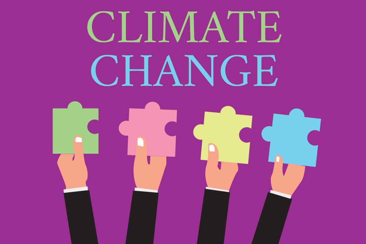 Handwriting text writing Climate Change. Concept meaning Increase in global average temperature Weather transformation