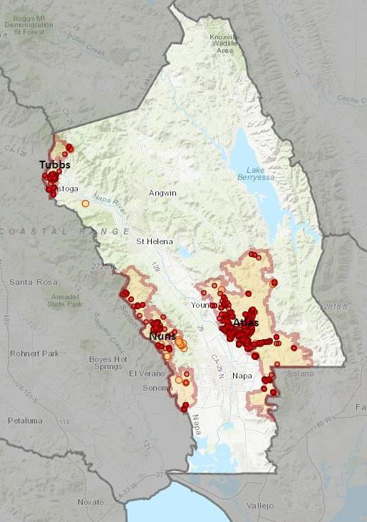 Napa County releases interactive map of destroyed and damaged buildings