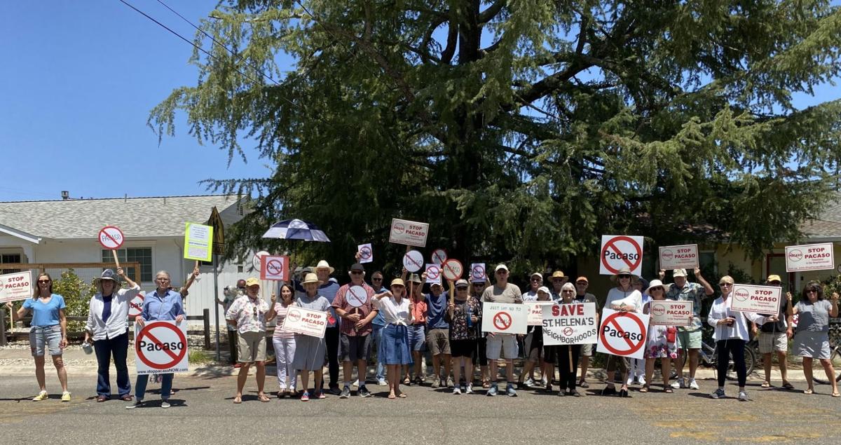 St. Helenans protest against Pacaso