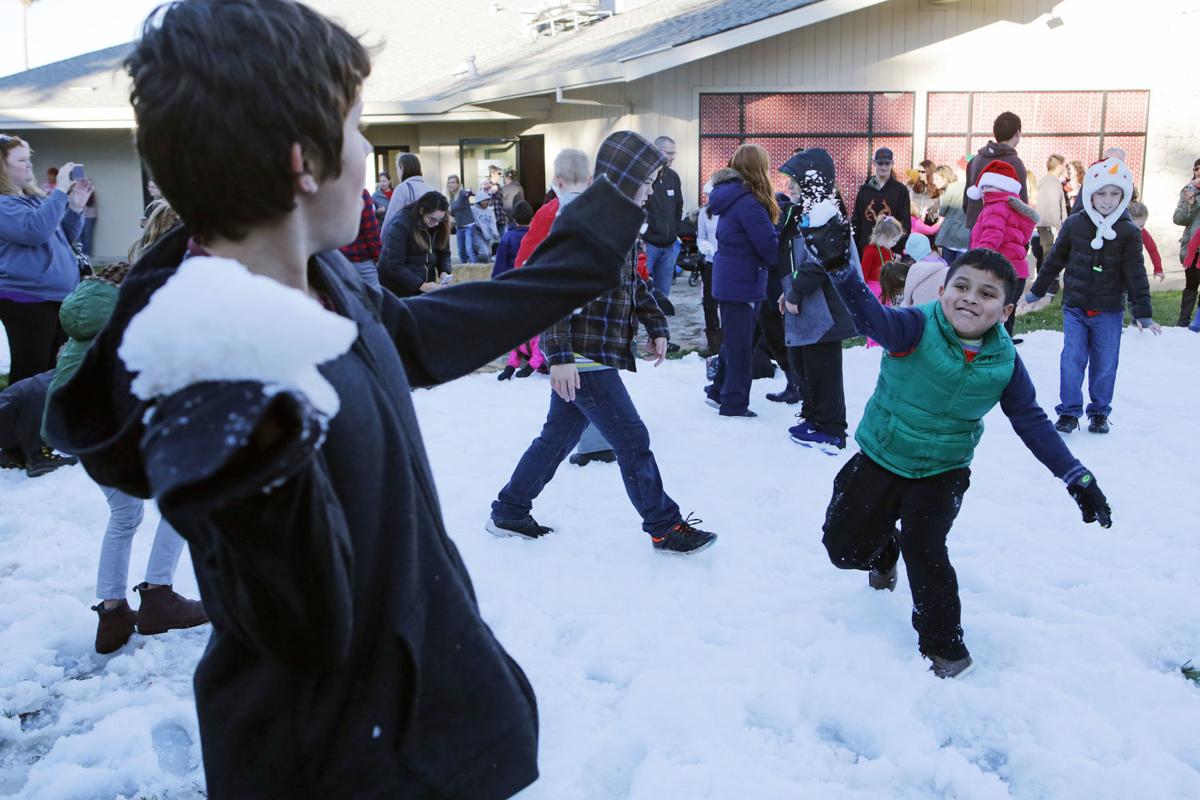 Pop Up Winter Wonderland Snow Day Brings Sledding And Snowballs