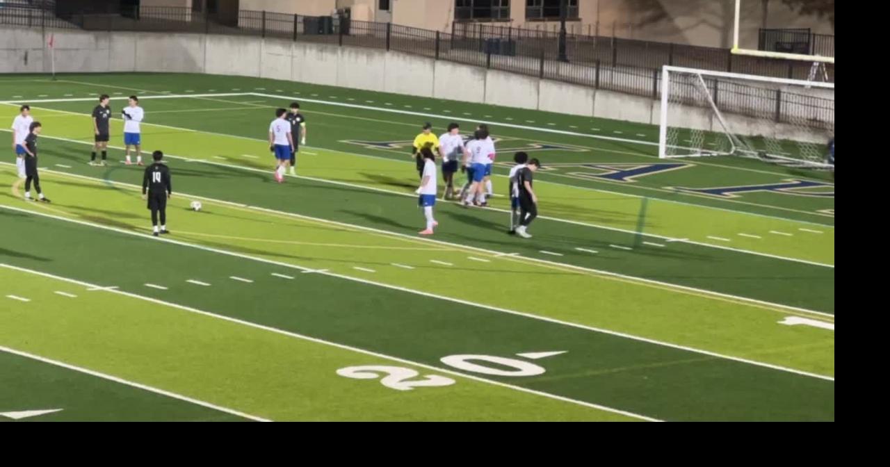 Henry Drozdowicz attempts a free kick for the Vintage High boys soccer team against Benicia in its season opener