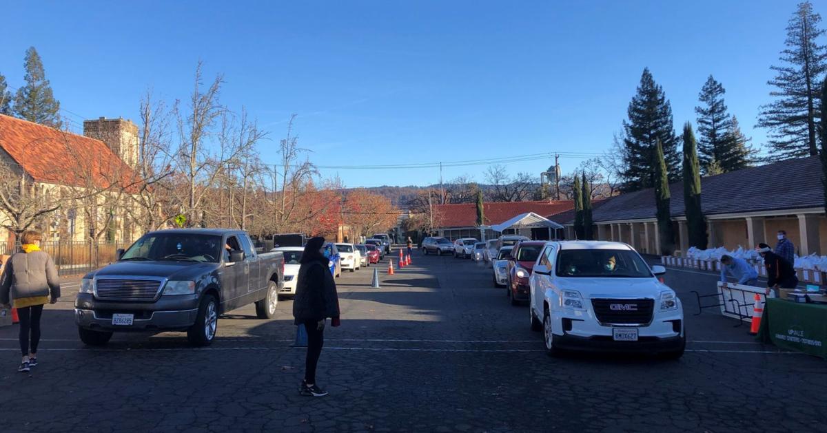 Holiday assistance distribution in St. Helena