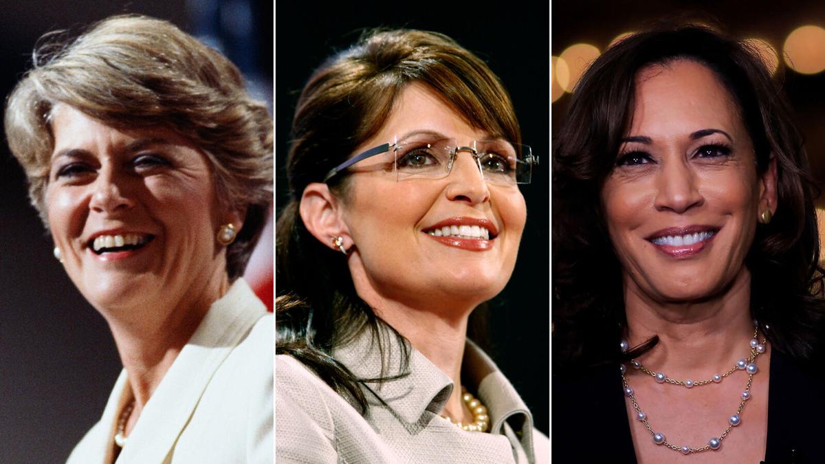 Geraldine Ferraro, Sarah Palin, Kamala Harris