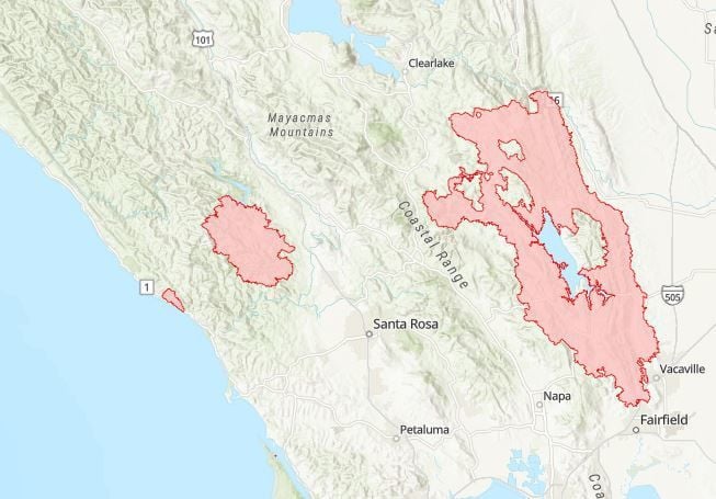 Update: Cal Fire releases interactive map of Napa ...