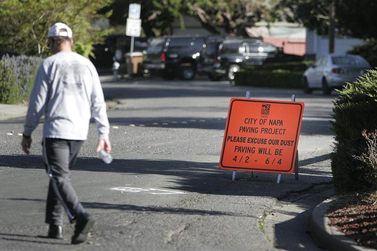 Street paving in Napa