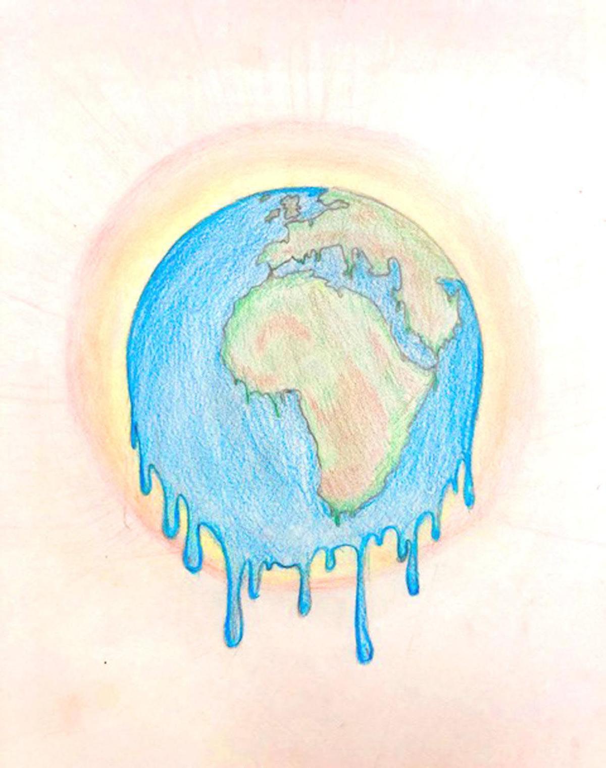 Глобальное потепление рисунок карандашом