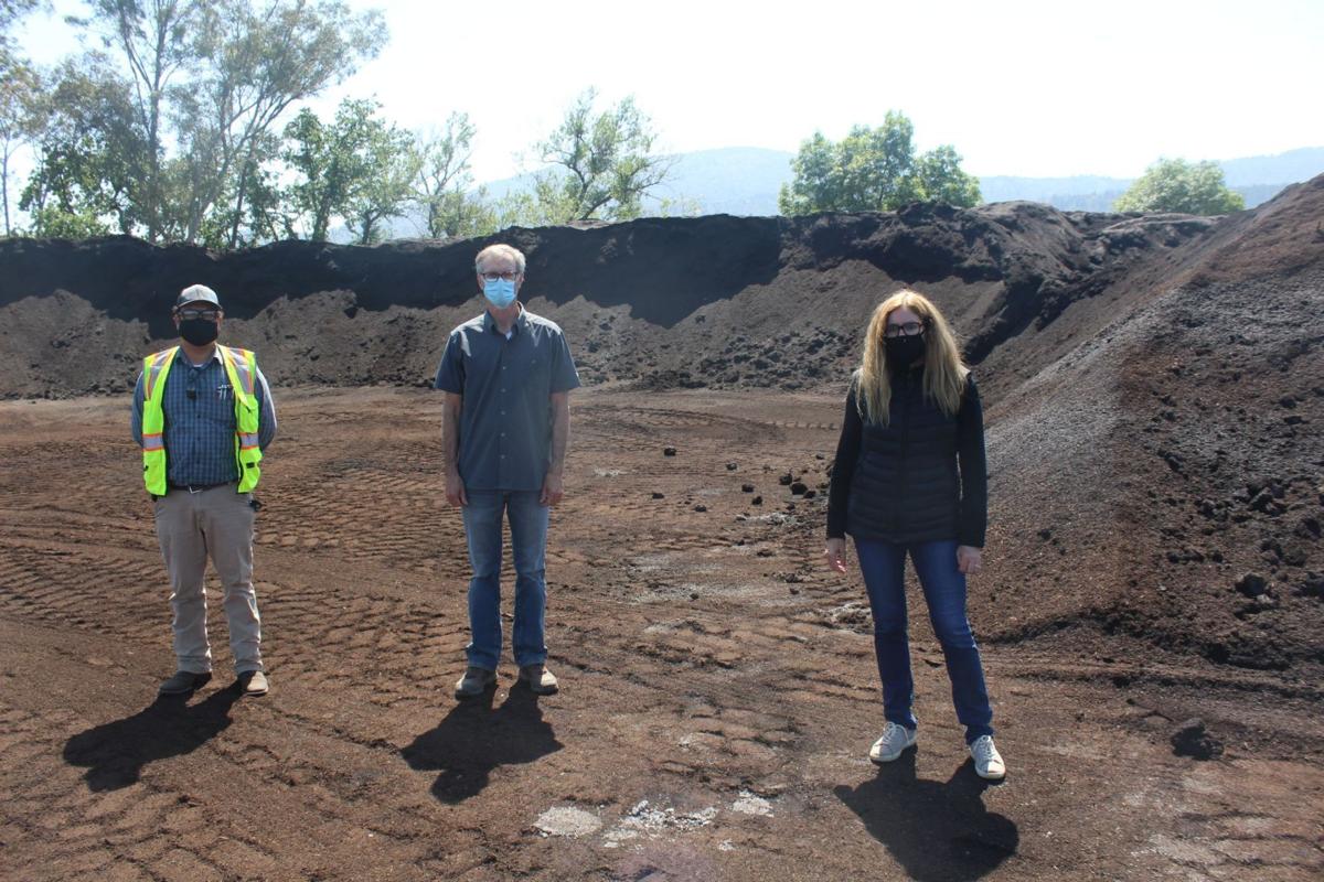 Compost piles at UVDS
