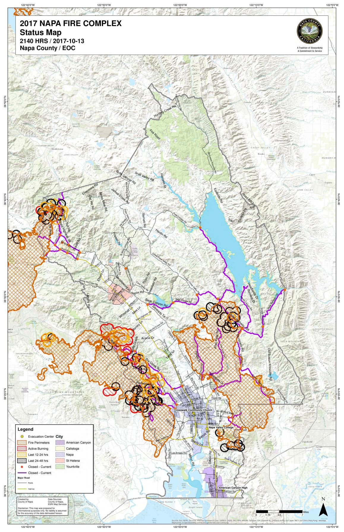 Napa County Fire Map, updated Oct. 14, and real time map  Local News 
