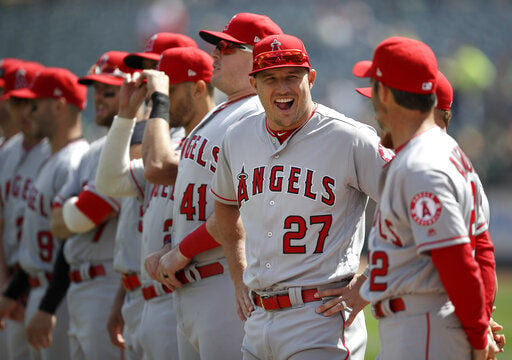 Mike Trout California Angels Men's Home White Throwback