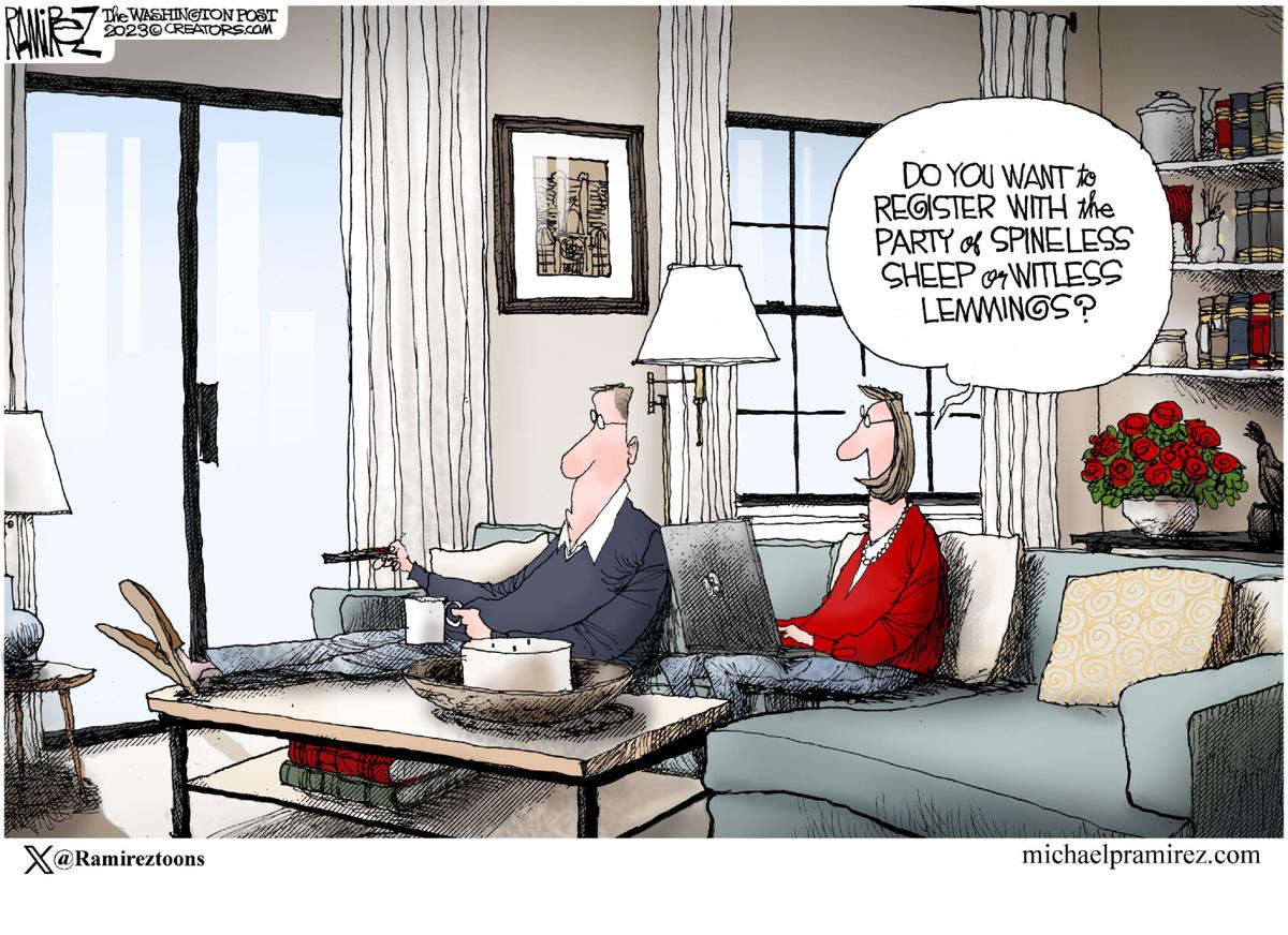 Political cartoon by michael ramirez