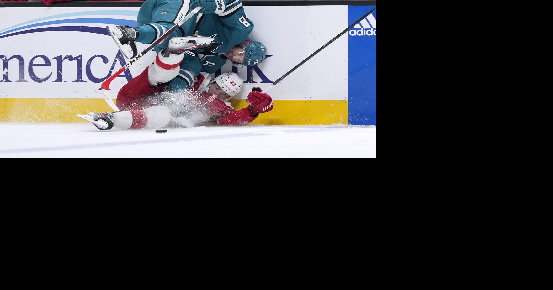 NHL: Perron scores twice as Red Wings win 5-3 to hand Sharks their 9th ...