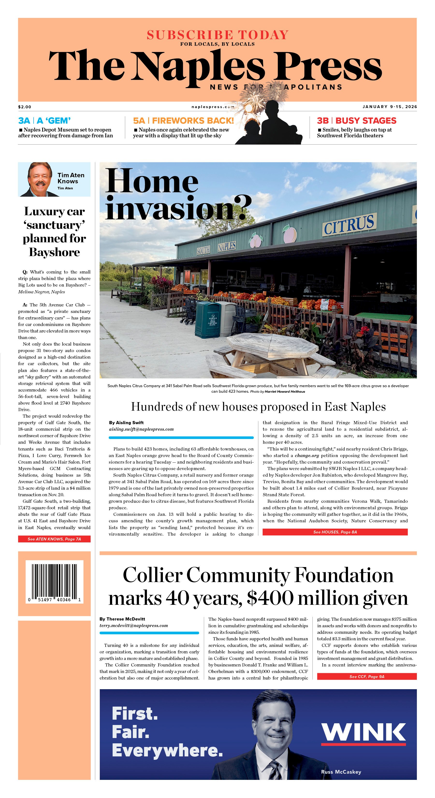 ORDINANCE NO. AN ORDINANCE ADOPTING 89-CPA4 REQUESTED BY THE NAPLES DAILY  NEWS TO AMEND THE FUTURE LAND USE MAP FOR APPROXIMATEL, image size:1800x3300