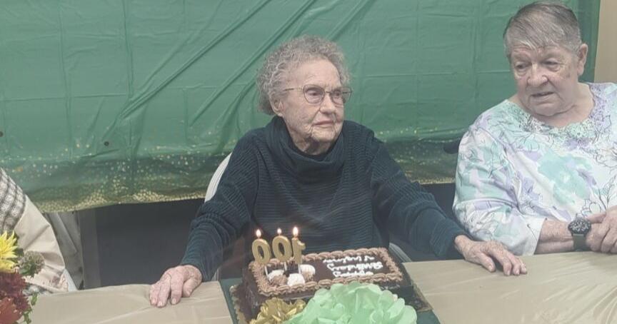 The Maplewood Healthcare Center celebrates the one-hundred-year-old birthday of Miss.Virginia Hunt