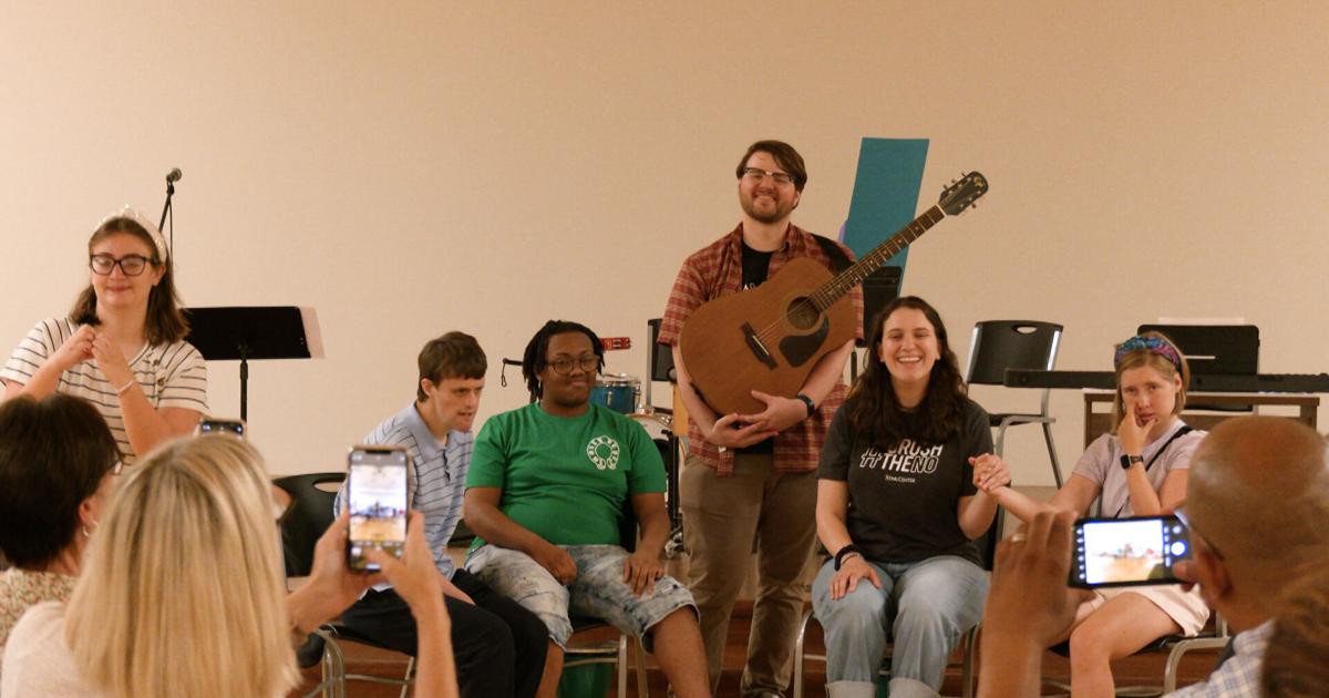 Music Therapy Campers rock the stage with a performance at Star Center in Jackson