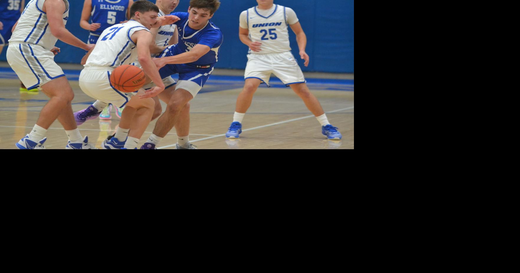 Boys basketball Ellwood City at Union