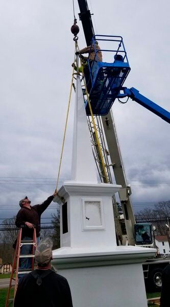 Church erects steeple to honor late pastor