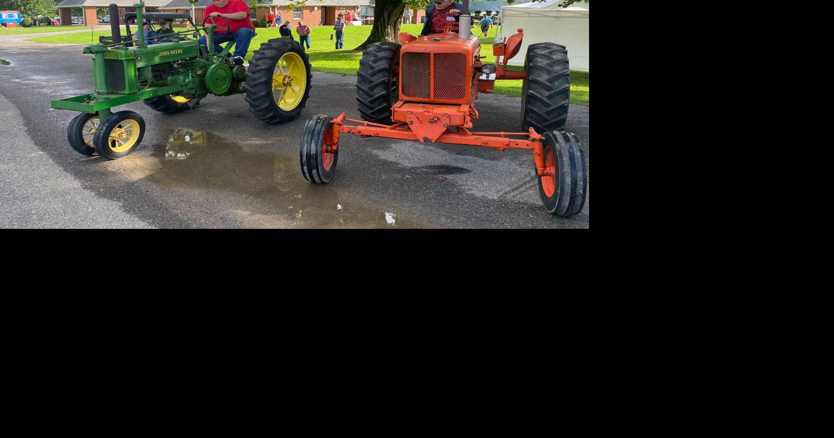 Tractors deliver worshipers to church