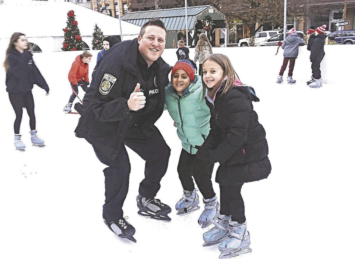 Skating with a hero: Local youth take to the ice with first responders