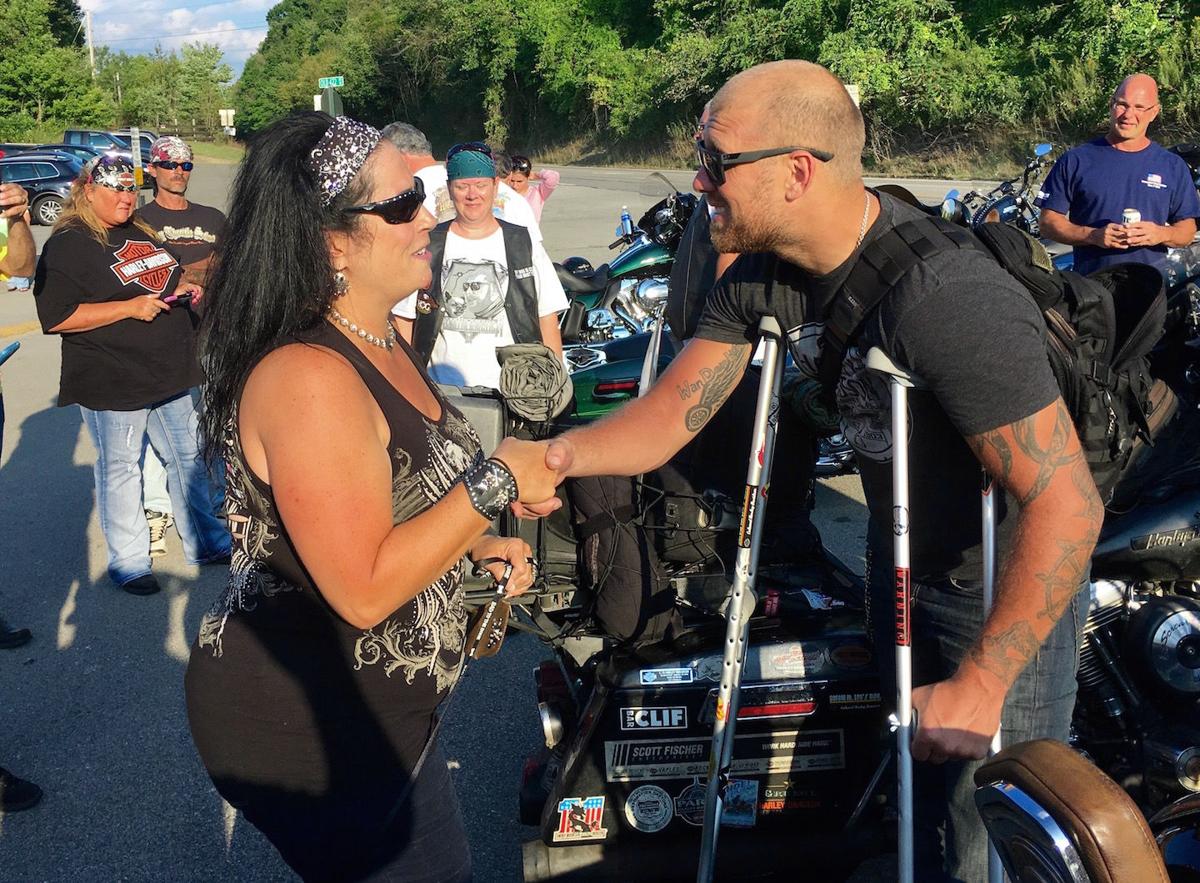 Biker criss-crossing the country makes local stop | News | ncnewsonline.com