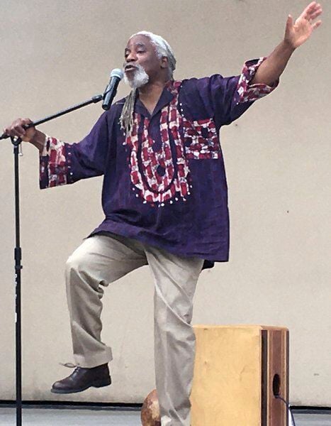 Storyteller challenges listens to follow his lead