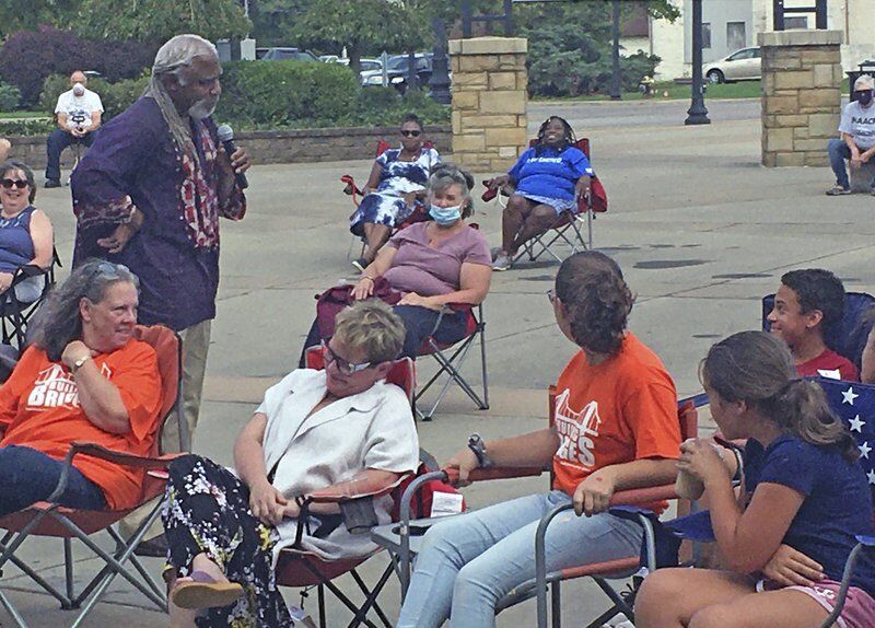 Storyteller challenges listens to follow his lead