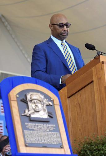 2019 MLB Cooperstown Induction Ceremony - Mariano Rivera, Roy Halladay,  Edgar Martinez, Harold Baines, Lee Smith inducted into Baseball Hall of Fame  Stock Photo - Alamy