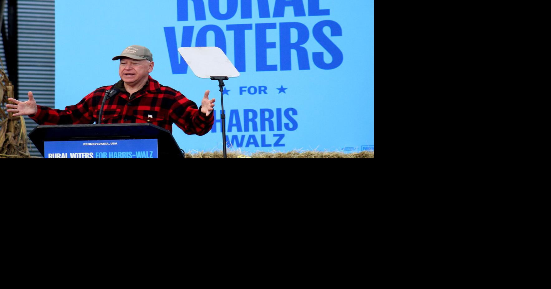 Walz pitches rural voters during Volant farm stop | Local News ...