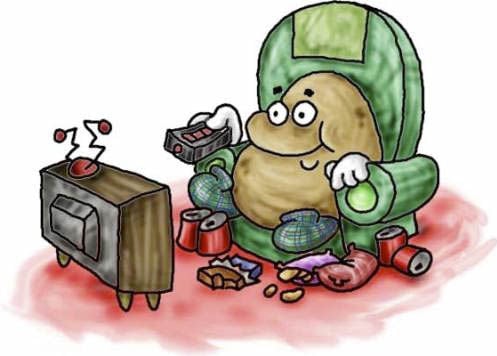 Image result for cartoon couch potato