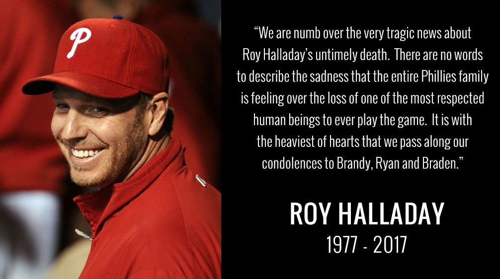 Roy Halladay, former Philadelphia Phillies pitcher, killed in