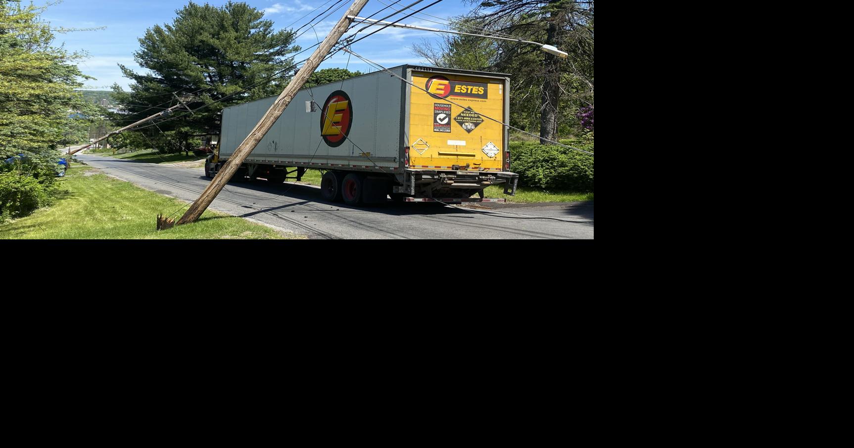 Truck takes down lines, poles in Shenango