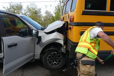 Laurel school bus hit in chain-reaction crash | Local News ...